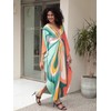 sunforyou Caftans Plus size Beach Kaftan Dresses for Women Geometric