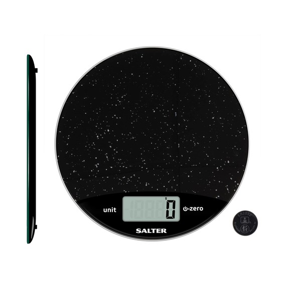 Salter 1009 BKDR Digital Kitchen Scale – Round Marble Food