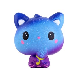 Anboor Squishies Cat Ice Cream Galaxy Slow Rising Squeeze Toys Stress Relief Squishies Animal Toy Kawaii Prime Soft Gift Collection