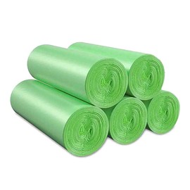 Small Trash Bags 3 Gallon Biodegradable, Compostable Bathroom Trash Bags 100 Count Unscented Leak Proof Small Garbage Bags Strong Wastebasket Liners Bags for Home Kitchen Office Yard Car Pet Green