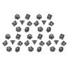35Pcs Plastic Dice Kit Pearl Pattern White Numbers Polyhedral Dices