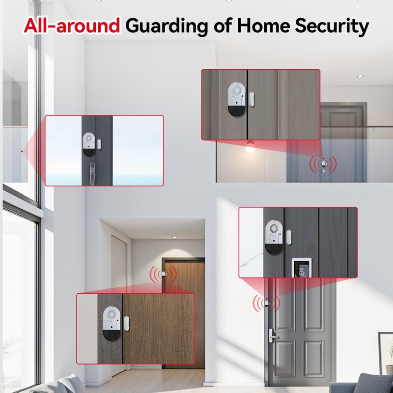 Sanjie Door Alarms When Opened,Door Window Alarm Sensors for Kids
