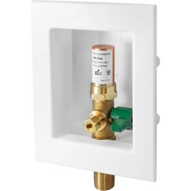 1-Pack Seelink Pre-Assembled Ice Maker Outlet Box, 1/2" MIP Sweat Inlet x 1/4" OD Compression Outlet, with Installed 1/4-Turn Ball Valve and Copper Hammer Arrestor
