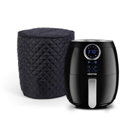 Covermates Keepsakes Air Fryer Cover – Quilted Deep Fryer Appliance Protector for Kitchen Counter Storage – Dust & Stain Resistant – Washable Slip-On Design, Black