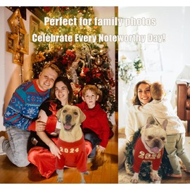 FYAWME Dog Sweaters Large Size Dog Christmas Dog Sweater New Year Outfit XXL Big Large,Fleece Dog Sweater for Dog Cold Weather,Dogs Holiday Sweater for Boy Girl Male Ugly,Limited Edition 125 Pieces.