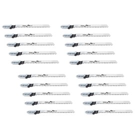Qjaiune 20Pcs T101AO T-Shank Jigsaw Blades, 3-1/4 Inch Long Jigsaw Blades High Carbon Steel Jig Saw Blade for Quick Cutting Wood Plywood Hardwood PVC Plastic, Scrolling Jigsaw Blades