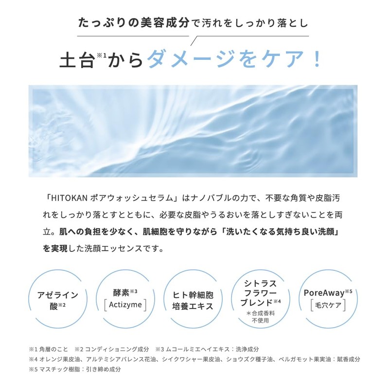 Fracora HITOKAN Pore Wash Serum, 2.8 fl oz (80 ml)