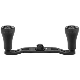 Gomexus FH85 Reel Handle, Daiwa (Daiwa) Shimano Bait Reel Compatible, Carbon Double Handle, Seaborg, Saltiga, Osia-Conquest, Dual Axis Reel, Handle Replacement, 3.3 inches (85 mm), Handle Knob
