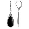 Silvershake Created Black Onyx Inlay White Gold Plated 925 Sterling