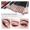 18 Piezas Brochas Set De Brochas Maquillaje Profesional Color Negro