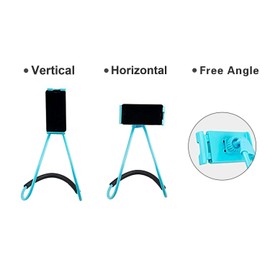 NCElec Neck Cell Phone Holder for Desk Bed,Bike and Motorcycle Phone Mount,Lazy Bracket Mobile Phone Stand Holder (Blue)