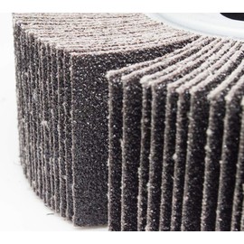 Benchmark Abrasives 6" x 2" Aluminum Oxide Center Hole Flap Wheel with 1" Arbor Hole, Perfect for Woodworking Grinding Polishing Rust Paint Removal - 100 Grit