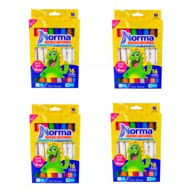 Norma 32 Marcadores Gigantes Lavables Doble Punta Marca Norma