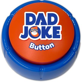 Dad Joke Talking Button with 100+ Hilarious Jokes | The Ultimate Fathers Day Present, Over 100 Corny Jokes That The Whole Family Will Enjoy, Funny Gift for Him