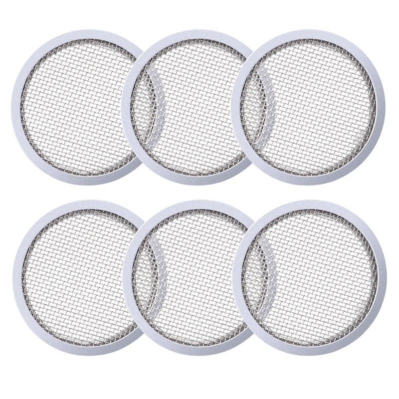 Circular Screen Vent Cover, 2-Inch Diameter, Metal Mesh, 6-Pack