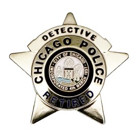CHICAGO POLICE DEPARTMENT STAR LAPEL PIN: Detective (Retired)