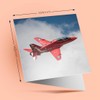 1 x Greeting Card Red Arrows Plane RAF - Blank