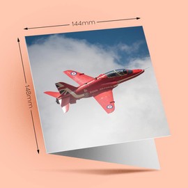 1 x Greeting Card Red Arrows Plane RAF - Blank Birthday Celebration Anniversary #14551
