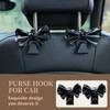 TELAIN 2-Pack boot organiser, Car Hook cute Bow Headrest Hanger