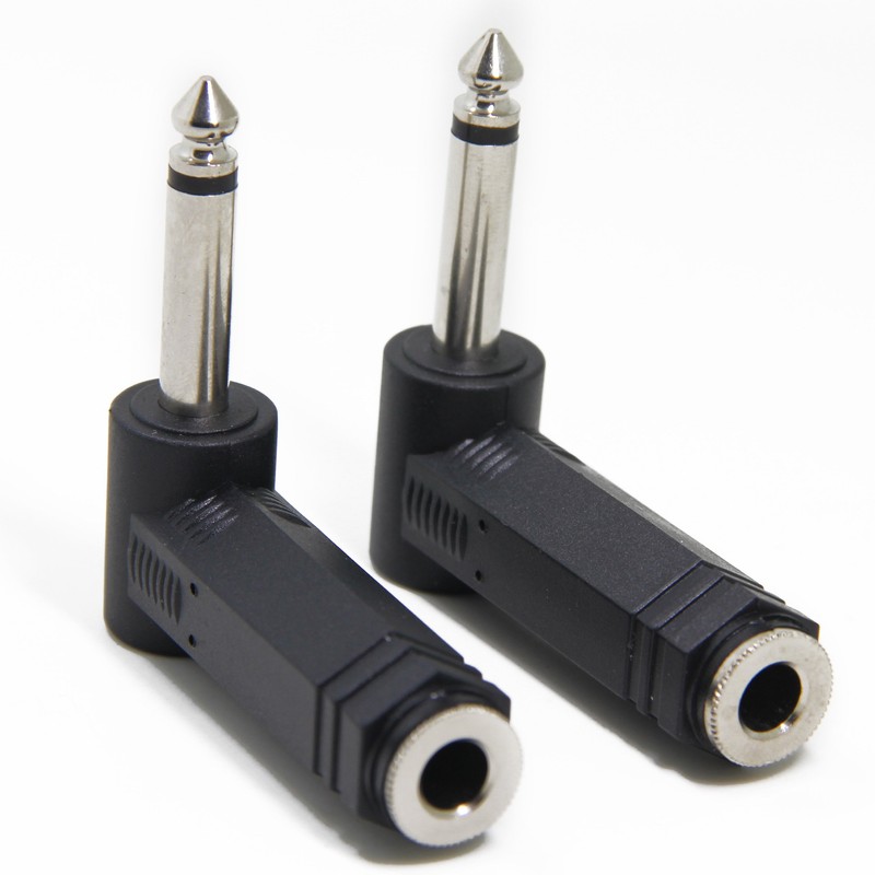 Ancable 2-Pack 1/4 Inch Right Angle TS Male to 1/4