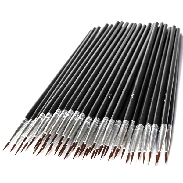 Bwlky 60pcs Very Small Paint Brushes Fine Tip for Nail