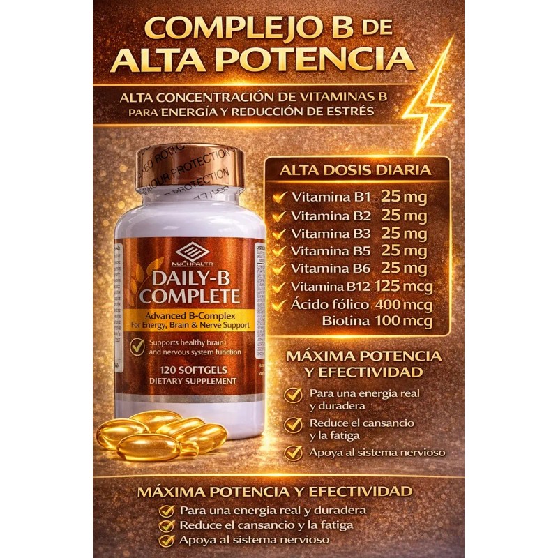 Complejo Vit B12 Energía Metabolismo Antiestrés 120
