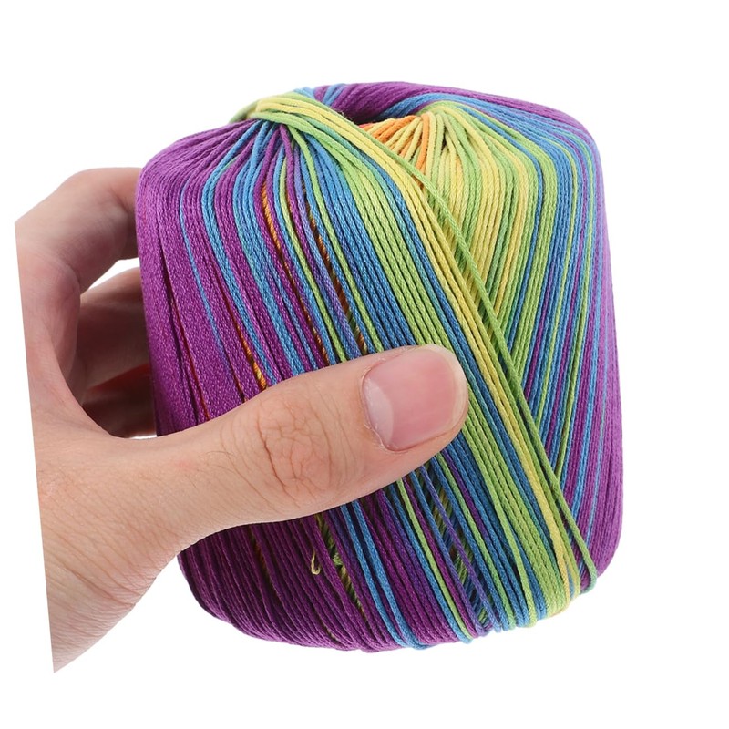 COHEALI 2pcs Handmade Woven Cotton Thread Multi-Function Crocheting Yarn DIY