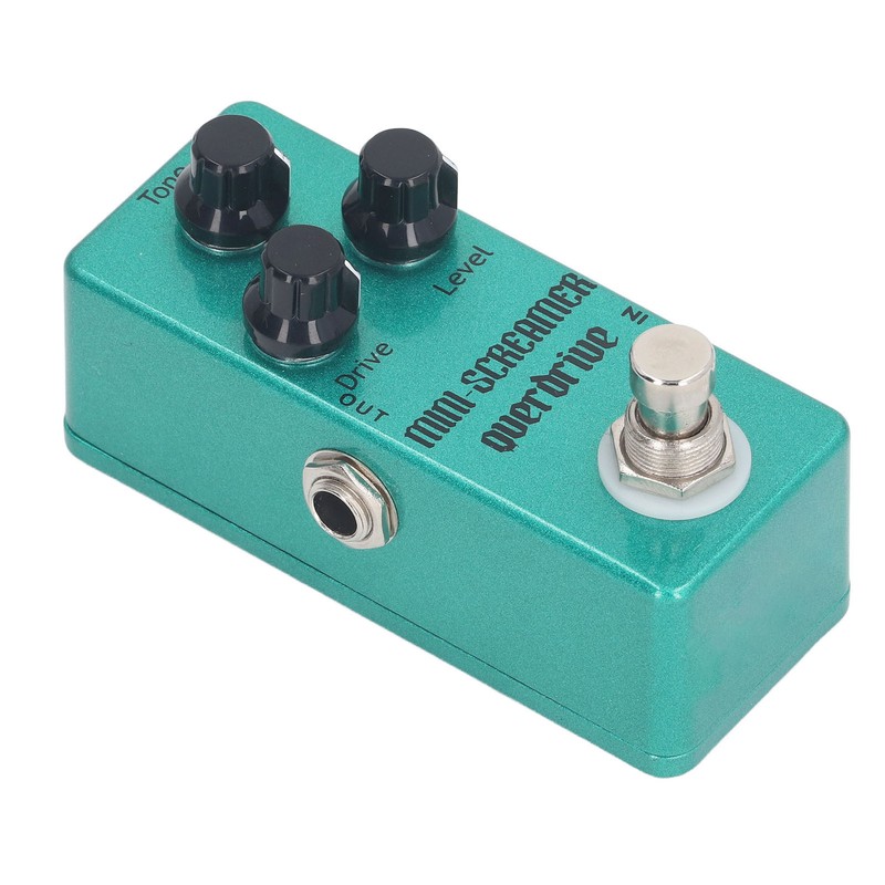 Overdrive Effect Pedal with Drive Level Tone Control Knobs Aluminum