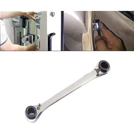 Emsoulnioi Ratchet Wrench 4 in 1 Double Ended Ratchet Glasses Wrench Reversible Ring Ratchet Spanner Double End 12*13-14*15mm