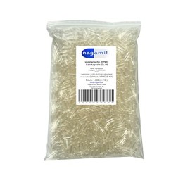 nagamil Empty Vegetarian HPMC Capsules, Size: 00, Transparent - Pack of 1000