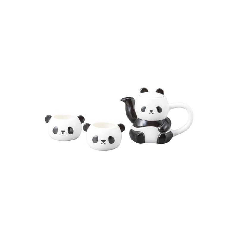 SAN4263 Cute Tableware Teapot & Tea Cup Set, Panda Parent-Child