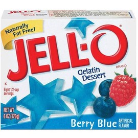 Jell-o, Gelatin Dessert, Berry Blue (Pack of 6)