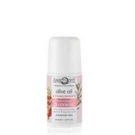 Aphrodite Olive Oil Pomegranate Refreshing Roll-On Deodorant, Aluminum Free, 2.5 fl oz