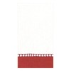 Caspari Linen Border Paper Guest Towel Napkins in Red -