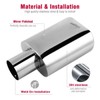 Upower Exhaust Tips 2.25" Inlet 5.5"x3" Outlet 9" Long Stainless