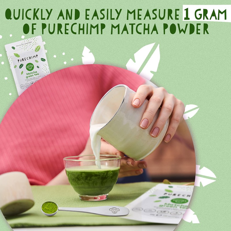 Matcha Green Tea Measuring Spoon/Scoop by PureChimp - Metal/Stainless Steel
