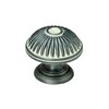 Vintage 1-1/2" Knob - White/Pewter