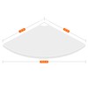 Homode Corner Floating Shelves, Set of 4 Round Corner Shelf