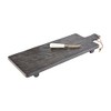 Mud Pie Black Footed Serving Board Set; board 8" x