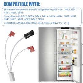 MIYOLO 618548 Thermistor for Norcold RV Refrigerator Thermistor Parts Fits for N611, N621, N811, N821, N841 Models Thermostat Sensor Replacement Parts (1PCS)