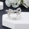 Hsitgexf Bow Rings Infinity Wedding Bands Rings for Women Baguette