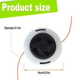 SICAILU Strimmer Head C26-2 Compatible with Stihl Autocut Replacement for Trimming and Mowing, Fits Fs, Fsa, Fr Series Trimmer Head Replacement (1 Pcs, White+Black)