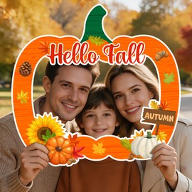 39Pcs Fall Photo Booth Props, Fall Festival Decorations, Pumpkin Frame