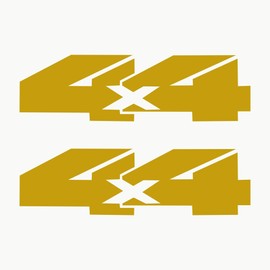 Autodomy 4 x 4 Off Road Sticker Pack of 2 for Car 20 x 6 cm Sticker Car Tuning Resistant to Rain and Sun (Gold)