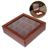 Gatuida Wooden Tea Bag Organizer with Compartments Lid for Easy