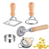 Ravioli Stamp Maker Cutter with Roller Wheel, Set of 5,