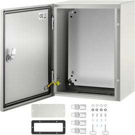 NEMA 4X Steel Electric Enclosure 16x12x8 Inches IP66 Rated Water & Dust Resistant for Electronics & InstrumentsDefault: Default
