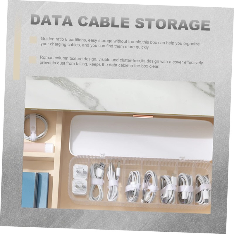 Gadpiparty Cable Management Box Durable Cord Storage Case for Home