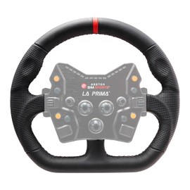 Asetek SimSports Closed D Black Leather Rim | Interchangeable Sim Racing Steering Wheel Rim for Asetek SimSports Button Boxes | Easy and Fast Installment