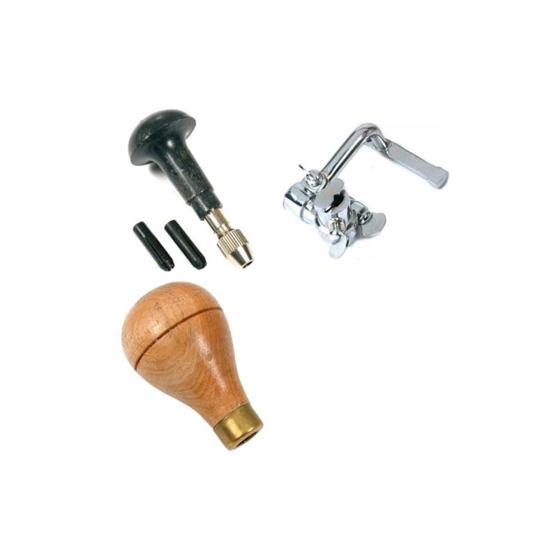 Pin Vise Graver Holder Wooden Graver Handle & Graver Sharpener